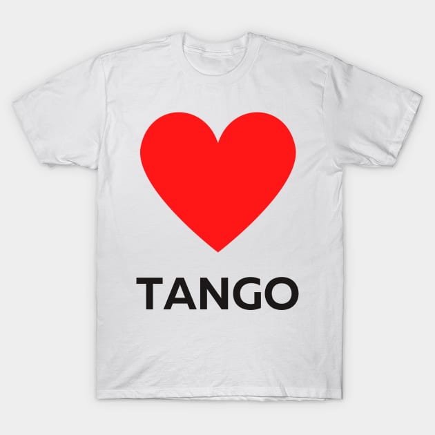 Tango Social Dance Design T-Shirt by Liniskop